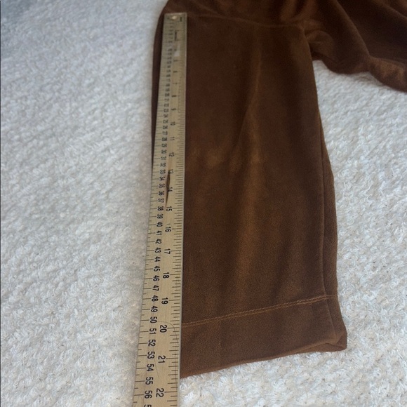 Vintage Liz Claiborne Lace-Up Top Brown Suede Look Y2K Style Size [X] - Picture 8 of 8